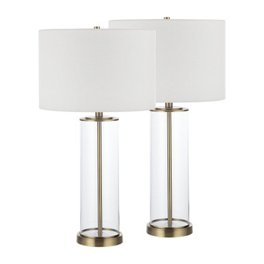 Saco 2 Light Table Lamp (Set of 2) 27.75 Inch X 15 Inch Wide by Renwil Inc - LPT1264-SET2