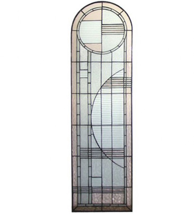 Arc Deco 54 Inch Left Sided Stained Glass Window by Meyda Tiffany - 22868