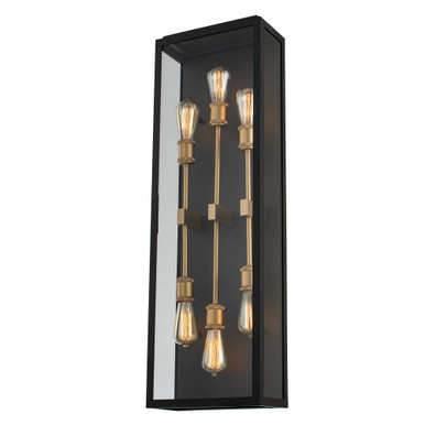 Ashland 6 Light Outdoor Wall Lantern by Kalco - 405522BSG