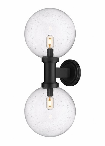 Laurent 2 Light Outdoor Modern Wall Lantern by Z Lite - 599B2-BK