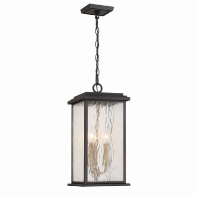 Estate 3 Light Outdoor Pendant 18 Inch Tall and 8.5 Inch Wide by Artcraft - AC9275BK