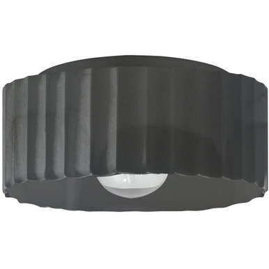 Radiance 1 Light Large Gear Outdoor Flush Mount by Justice Design - CER-6187W