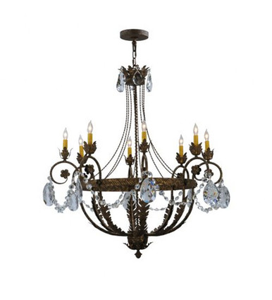 Antonia 8 Light Chandelier 45 x 39 Inch by Meyda Tiffany - 120414