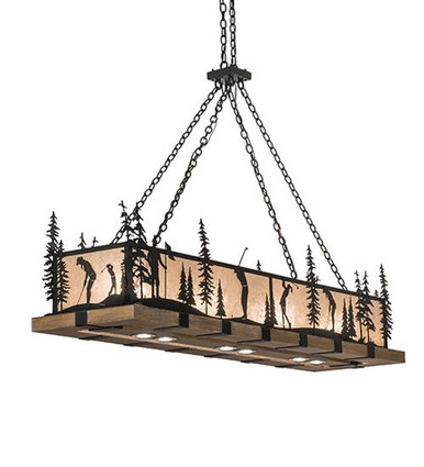 Golf 12W 4 LED Oblong Pendant 49 x 18 Inches by Meyda Tiffany - 257673