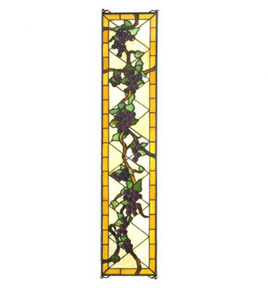 Jeweled Grape 36 Inch Stained Glass Window by Meyda Tiffany - 79792