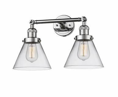 Cone 2 Light Adjustable Bath Vanity 11 Inch and 18 Inch Wide by Innovations - 208-PC-G42