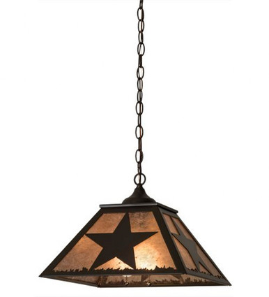 Texas Star 2 Light Pendant 15 x 22.5 Inches by Meyda Tiffany - 174699