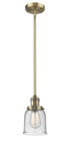 Bell 1 Light Stem Hung Mini Pendant 10 Inch and 5 Inch Wide by Innovations - 201S-BB-G54