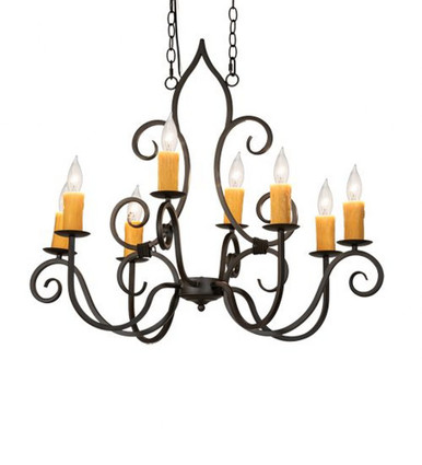 Clifton 8 Light Oblong Chandelier 33 x 26 Inches by Meyda Tiffany - 231962