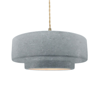 Radiance 1 Light Large Tier Twist Pendant by Justice Design - CER-6545TWST