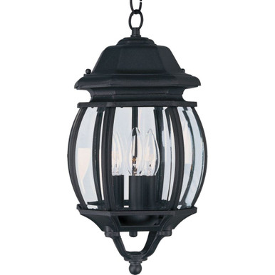 Crown Hill 3 Light Outdoor Small Pendant by Maxim - 1036BK