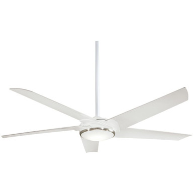 Raptor 5 Blade Ceiling Fan with Light Kit 60 Inches Wide by Minka Aire - F617L-WHF