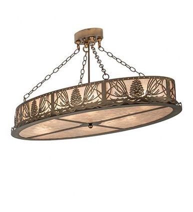 Mountain Pine 8 Light Semi Flush Mount 22 x 24 Inches by Meyda Tiffany - 17239