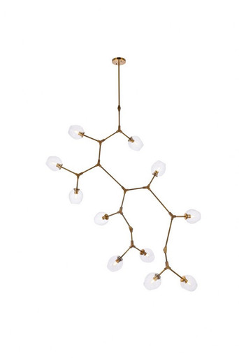 Cavoli 11 Light Medium Linear Chandelier by Elegant - 1712G73