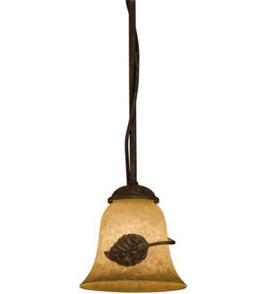 Falling Leaf 1 Light Mini Pendant 36 x 6 Inches by Meyda Tiffany - 162410