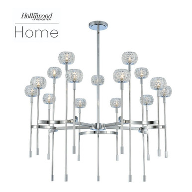 Mae 15 Light Oversized 2 Tier Chandelier by Kalco - 511675CH