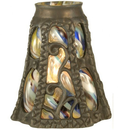 Victorian Floral Art Glass Gothic Shade by Meyda Tiffany - 22130