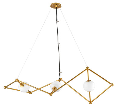 Bickley 3 Light Small Linear Chandelier by Corbett - 298-53
