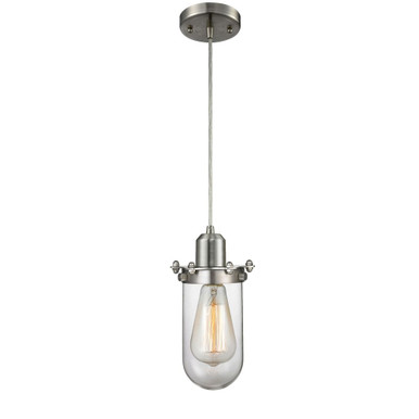 Centri 1 Light Cord hung Mini Pendant 10 and 4.5 Inch Wide by Innovations - 900-1P-CE231