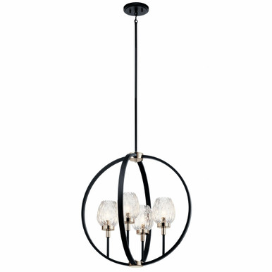 Moyra 4 Light Medium Chandelier by Kichler - 44239bk