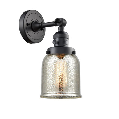 Bell 100W 1 LED Adjustable Down Wall Sconce 12 Inch X 5 Inch by Innovations - 203SW-BK-G58-LED