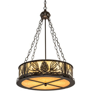 Mountain Pine 4 Light Inverted Pendant 36 x 22 Inches by Meyda Tiffany - 219545