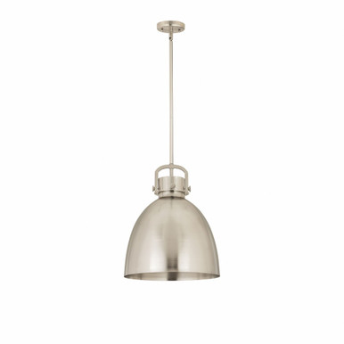 Newton Bell 1 Light Metal Shade Medium Pendant 14 Inch Wide by Innovations - 410-1SL-SN-M412-14SN