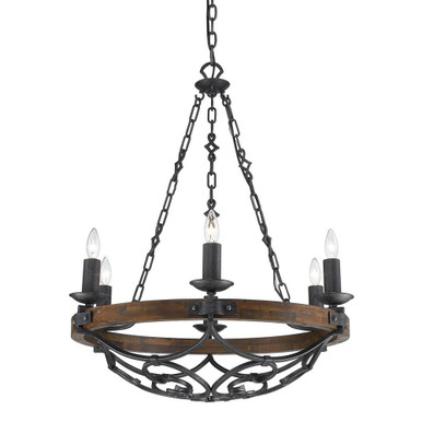 Madera 6 Light Large Chandelier by Golden - 1821-6