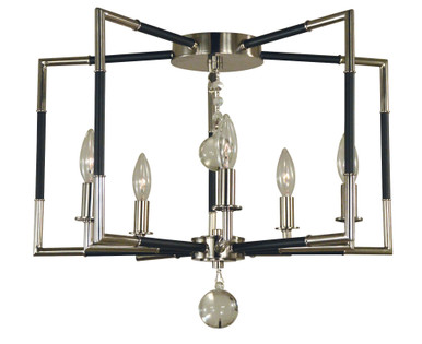 Felicity 5 Light 22 Inch Wide Flush Mount by Framburg - 5040 PN/MBLACK