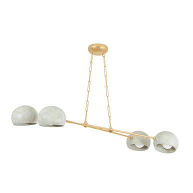 Turner 4 Light Oversized Chandelier by Hudson Valley - 3104-VGL/LWP