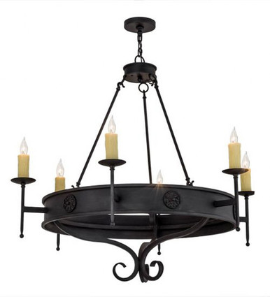 Lorenzo 6 Light Chandelier 49.5 x 48 Inches Wide by Meyda Tiffany - 166957