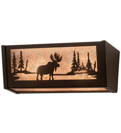 Moose at Lake 2 Light Bath Vanity 6 x 16 Inch by Meyda Tiffany - 205094