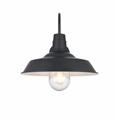 Rayan 1 Light Outdoor Wall Mount 15 Inch Tall and 14 Inch Wide by Elegant - OD415W21BK