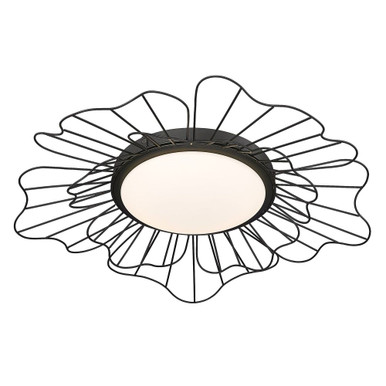 Yasmin 16W 1 LED 23.63 Inch Wide Flush Mount by Golden - 9132-FM