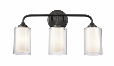 Fairbank 3 Light Vanity Light by Innovations - 342-3W-BK-CLW