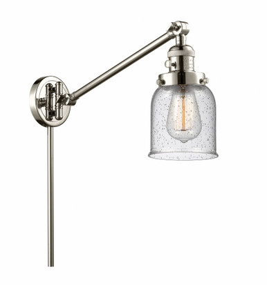 Bell 1 Light Adjustable Swing Arm Wall Sconce 25X5 Inch Wide by Innovations - 237-PN-G54