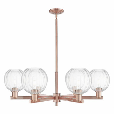 Preston 6 Light Stem Chandelier 12 Inch and 23.88 Inch Wide by Innovations - 716-6CR-G458-7