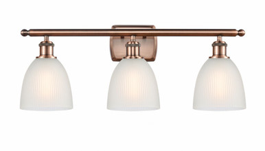 Castile 3 Light Bath Vanity 10 Inch Tall and 26 Inch Wide by Innovations - 516-3W-AC-G381