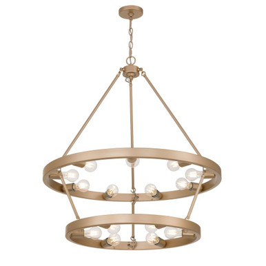 Castile 15 Light Chandelier 35 Inch Tall and 32 Inch Wide by Golden - 1019-96 FRG