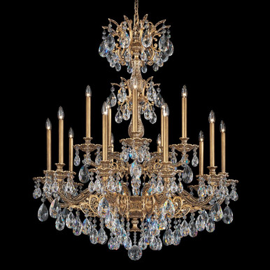 Milano 15 Light Oversized 2 Tier Chandelier by Schonbek 5686 - 5686