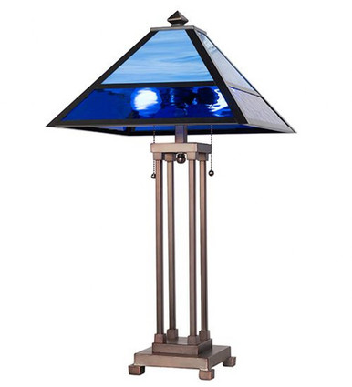 Split Mission  2 Light Table Lamp 28 Inch H and 21 Inch W by Meyda Tiffany - 264614