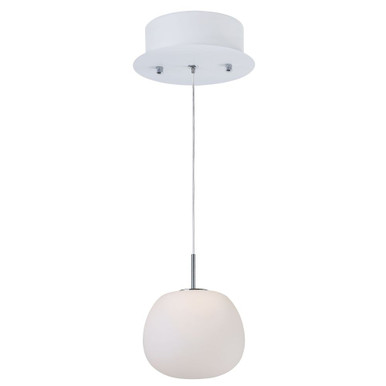 Puffs 4.8W 1 LED Light Small 6 Inch Tall Pendant by ET2 - E21120-11WT