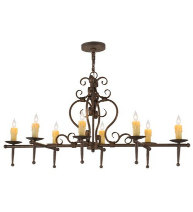 Monica 8 Light Oblong Chandelier 29 x 20.5 Inches Wide by Meyda Tiffany - 160713