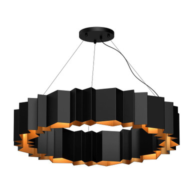 Akira 12 Light Oversized Chandelier by Kuzco - CH58040-BK/GD