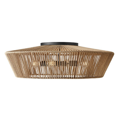Eco Nido 4 Light Semi Flush Mount 9.5 Inch X 30 Inch Wide by Justice Design - ECO-8293-MBLK