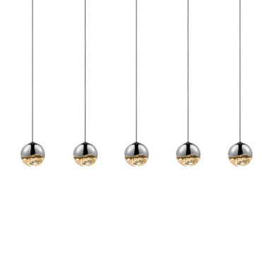 Grapes 5 LED Small Pendant 2.5 Inch Tall and 36.5 Inch Wide by Sonneman - 2921-SML