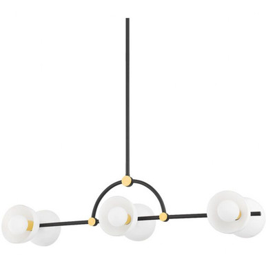Belle 6 Light Medium Island Pendant by Mitzi - H724906-AGB/TBK