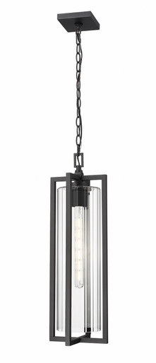 Aura 1 Light Small Outdoor Pendant by Z-Lite - 5013CHB-BK
