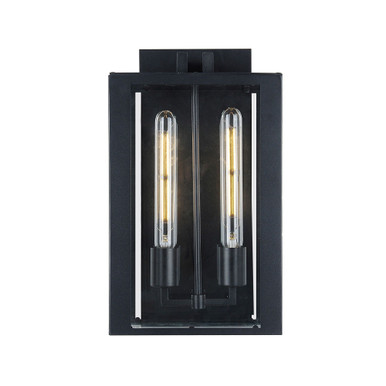 Waterville 2 Light Outdoor Wall Mount 9.25 Inch Wide by Artcraft - AC8791BK