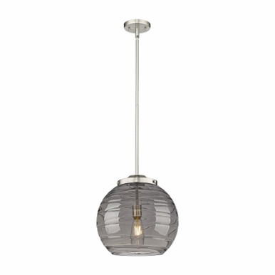 Athens Deco Swirl 1 Light Stem Hung Pendant 13.63 X 13.75 by Innovations - 221-1S-SN-G1213-14SM